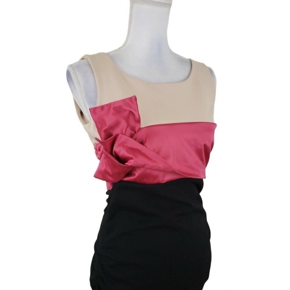 New York & Company ~Woman Size 4~ Black/Pink Sleeveless Stretch Dress NWT $74.95 - Picture 9 of 12